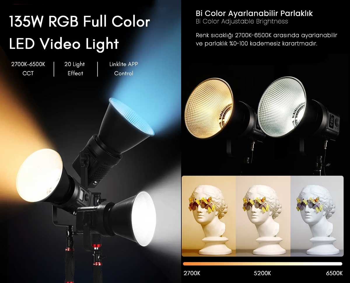 Gdx Hdb-135R RGB Led Video Işığı 