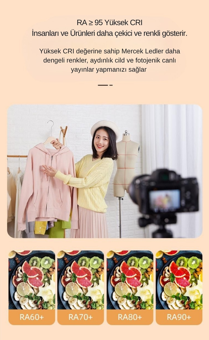 GDX P500C BiColor Profesyonel Led Panel Video Stüdyo Işık