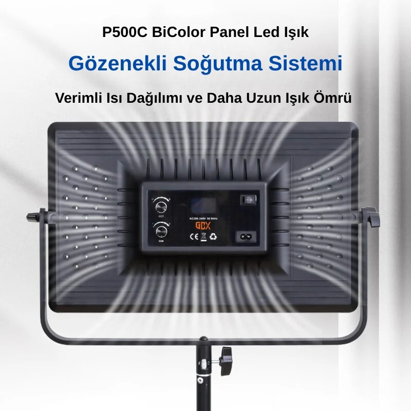 GDX P500C BiColor Profesyonel Led Panel Video Stüdyo Işık