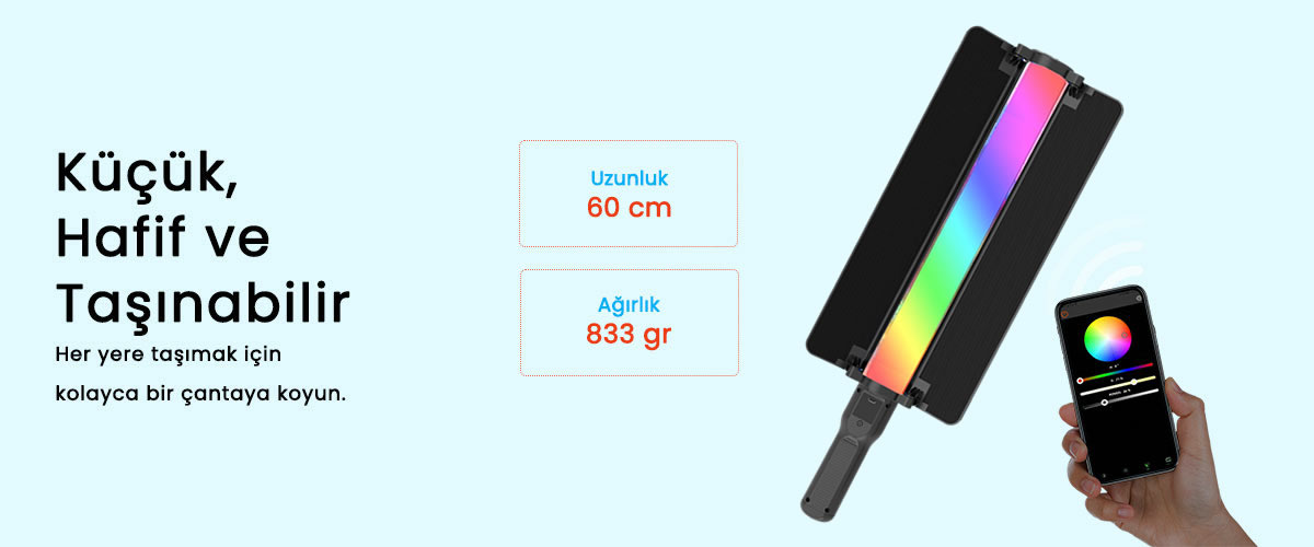 Gdx ST-60 III RGB Led Çubuk Işık (Uzunluk: 60 cm)
