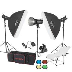Godox SK400 3'lü Paraflaş Set + Çekim Masası 60x130cm