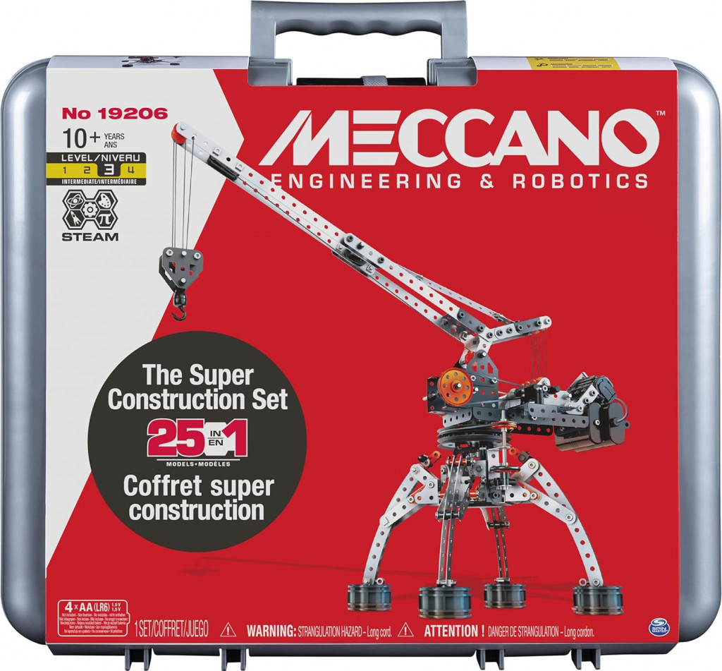 Meccano Junior, Rescue Fire Truck with Lights and Sounds STEAM Building  Kit, for Kids Aged 5 and up