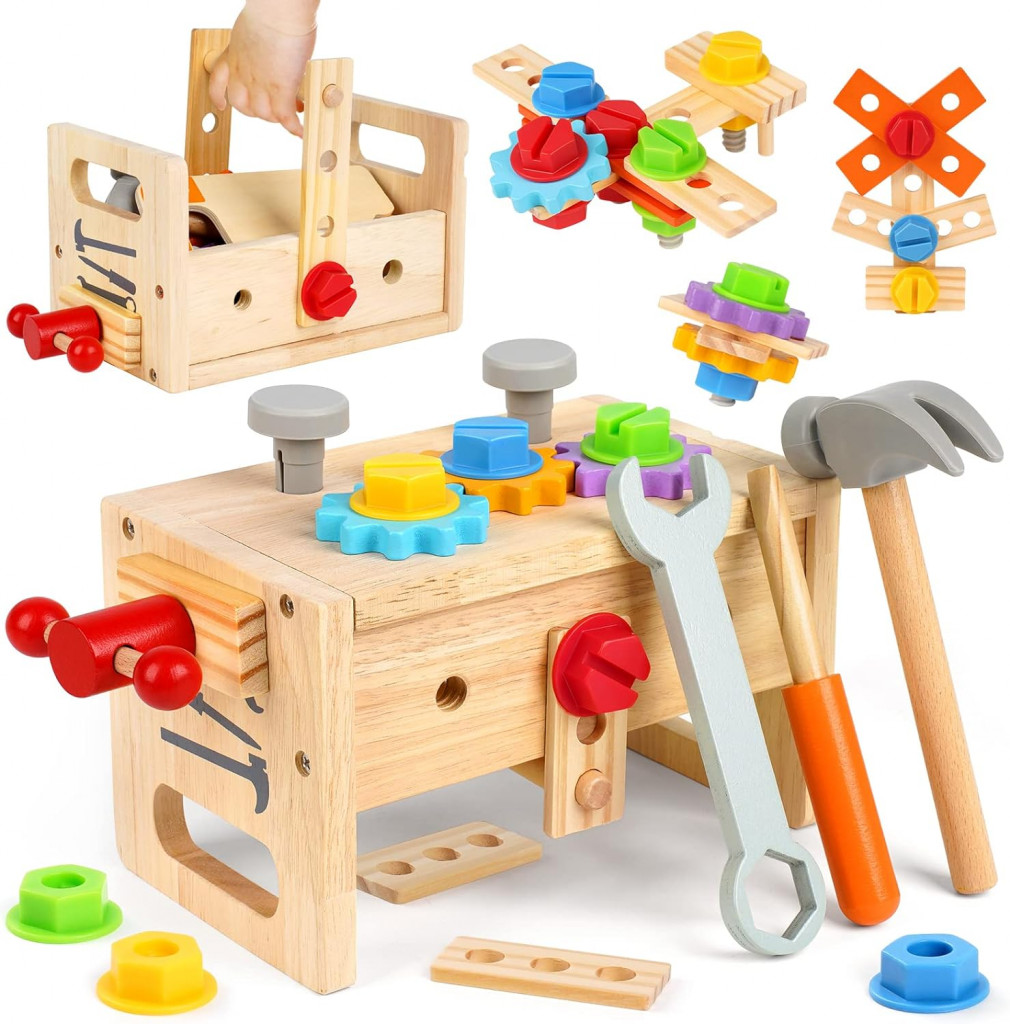 Vanplay Wooden Toys Kids Tool Set Role Play Toys Tool Box Kids