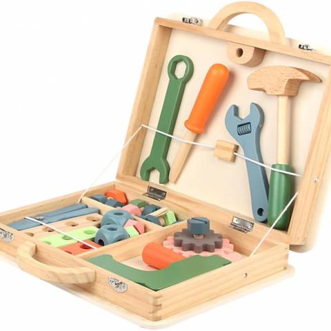 Vanplay Wooden Toys Kids Tool Set Role Play Toys Tool Box Kids Toys for  Boys Girls Ages 3 4 5 6 (30 PCS)