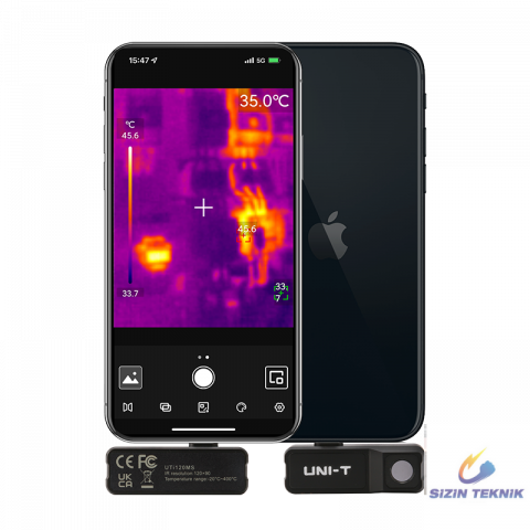 UNI-T UTi120MS iPhone İçin Akıllı Telefon Termal Kamera Modülü