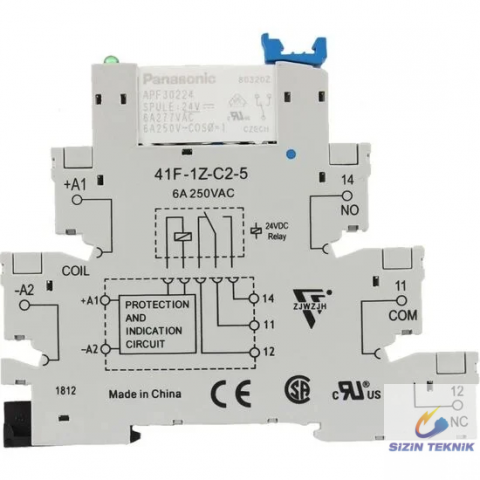 Panasonic Slim Röle Vidalı Soket 6A 1CO 24VDC APF30224-VDS-KK/24AC-DC