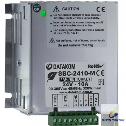 Datakom Akü Şarj Cihazı 24V 10A BC2410M