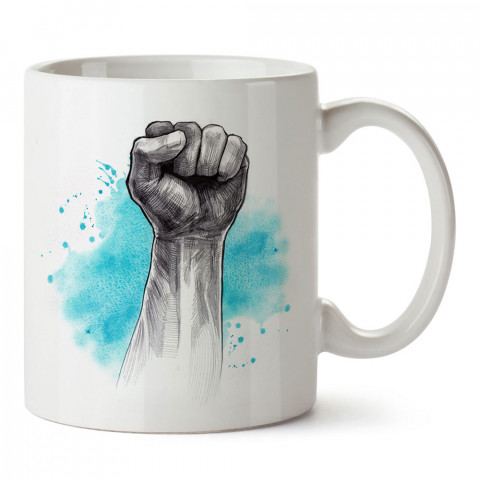 Blue Victory zafer tasarım baskılı porselen kupa bardak (mug). Presstish marka resimli hediyelik kupa bardak modeli. Tasarım kahve kupası. Baskılı mug.