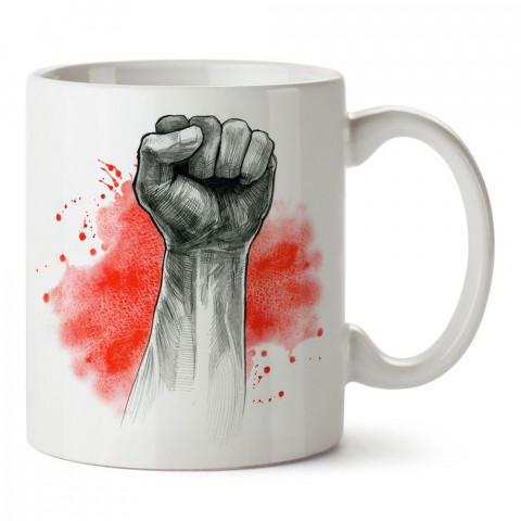 Red Victory zafer tasarım baskılı porselen kupa bardak (mug). Presstish marka resimli hediyelik kupa bardak modeli. Tasarım kahve kupası. Baskılı mug.