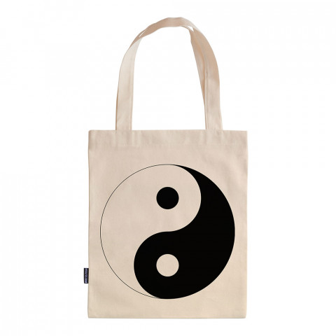 Yin Yang tasarım baskılı ham bez çanta. 35x41. Hediye bez çanta modelleri. En güzel bez çantalar. Dayanıklı, denge işareti baskılı bez çanta. Organik baskılı bez çanta.