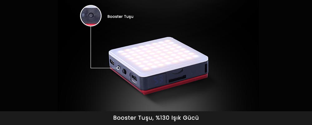 Gdx VLOG - K2 BiColor Led Video Işığı, Video Konferans Işığı, USB 96 LED Video Işığı Çift Renkli Fotoğrafçılık Taşınabilir Aydınlatma Kiti Masaüstü/Düşük Açılı Çekim için 3300mAh/Akıllı Telefonda YouTube/Gimbal/DSLR/Selfie Çubuğu 