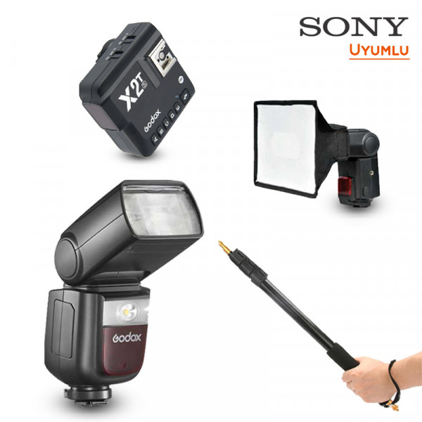 Godox V860III-S Sony Flaş Full Set (Tepe Flaş + Tetikleyici +