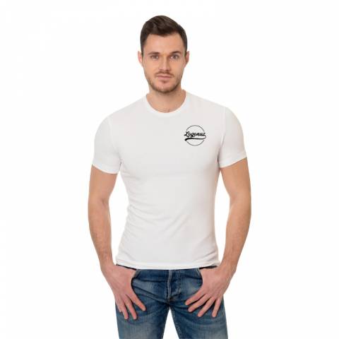 Logo Baskılı Beyaz Tshirt