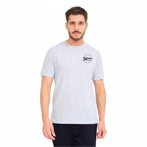 Logo Baskılı Gri Tshirt