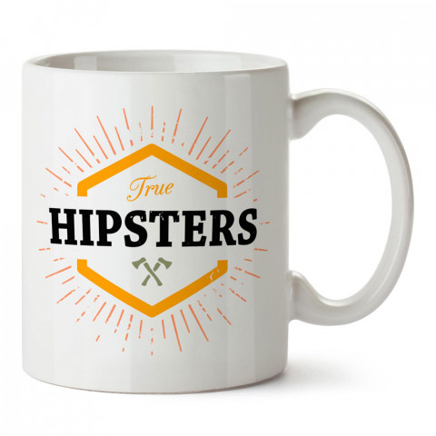 Gerçek Bir Hipster tasarım baskılı porselen kupa bardak modelleri (mug bardak). Hipsterlere, hipster stili sevenlere en güzel hediye. Kahve kupası.