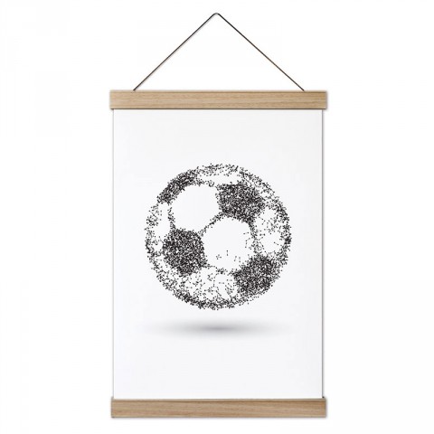 Piksel Futbol Topu tasarım dekoratif ahşap çerçeveli kanvas poster tablo modelleri. Futbolcuya en güzel hediye modern kanvas poster duvar tabloları.