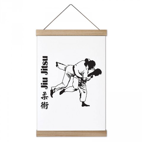 Japon Jiu Jitsu tasarım dekoratif ahşap çerçeveli kanvas poster tablo modelleri. Dövüşçüye en güzel hediye modern kanvas poster duvar tabloları.