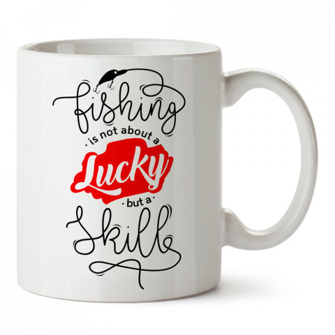 Balıkçılık Şansı baskılı tasarım kupa bardak (mug bardak). Balıkçıya hediye kupa modelleri. Balıkçılara hediyelik kahve kupası. Balıkçılık sporu konulu hediye.