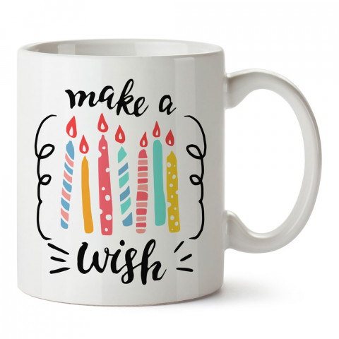 Bir Dilek Tut Doğum Günü tasarım baskılı hediye kupa bardak (mug). Doğum günlerine özel hediyeler. Doğum günü hediye fikirleri burada. Doğum gününde ne hediye alınır?