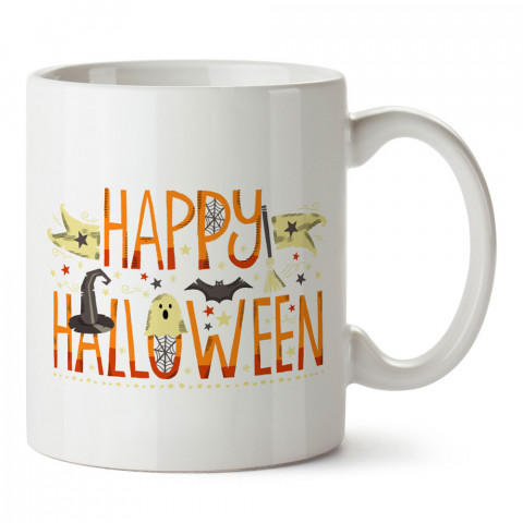 Cadılar Bayramı Happy Halloween tasarım baskılı halloween kupa bardak (mug bardak). Cadılar Bayramına özel hediyeler. Cadılar bayramı hediyesi. Halloween hediyesi.