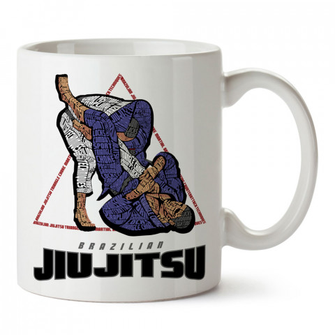 Brazilian Jiu Jitsu tasarım baskılı porselen kupa bardak (mug bardak). Dövüşçülere hediye tasarım kupa bardak. Dövüş tutkunlarına hediye. Dövüşçüye en güzel hediye.