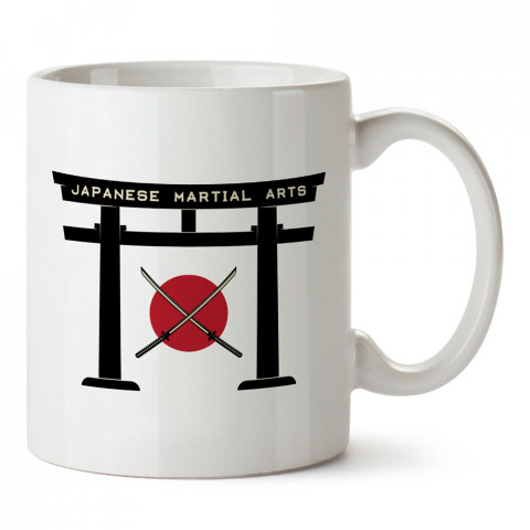 Japon Dövüş Sanatları tasarım baskılı porselen kupa bardak (mug bardak). Dövüşçülere hediye tasarım kupa bardak. Dövüş tutkunlarına hediye. Dövüşçüye en güzel hediye.