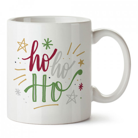 Ho Ho Ho Yılbaşı tasarım baskılı kupa bardak (mug bardak). Yılbaşı hediyesi kupa. En güzel yılbaşı hediyeleri. Yeni yıl için hediyelik ürünler. Yılbaşı tasarım.
